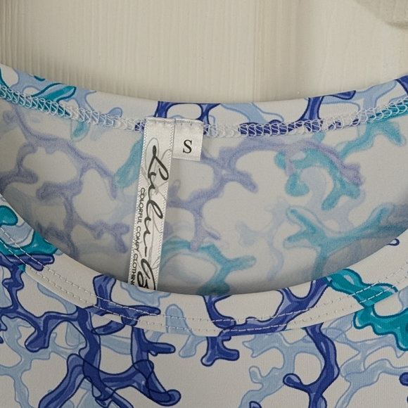 Lulu B Blue and White A-Line Dress - Picture 4 of 5